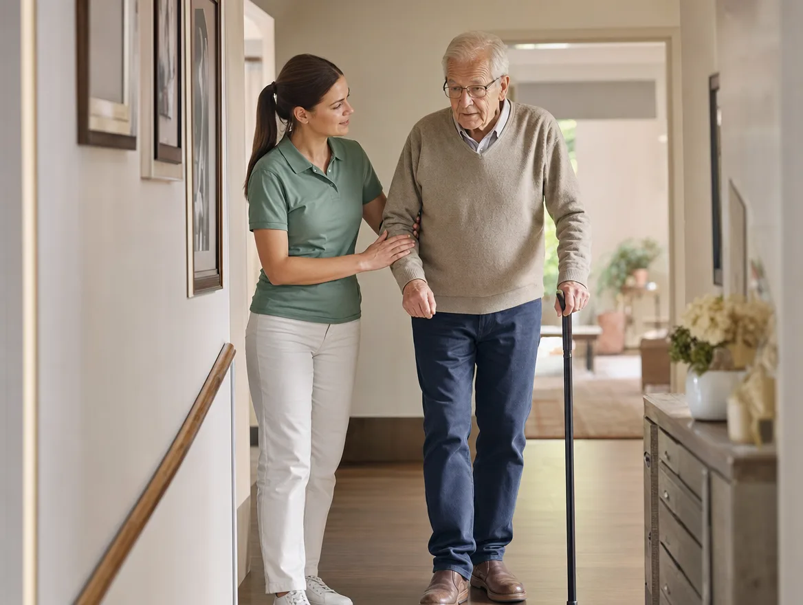 Physiotherapie: Gangschulung im Hausbesuch